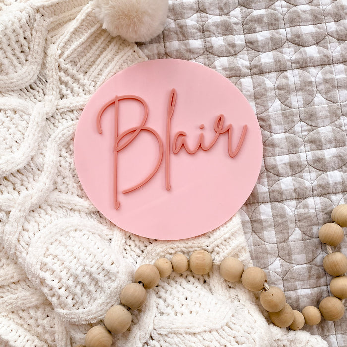 Acrylic Baby Name Plaque