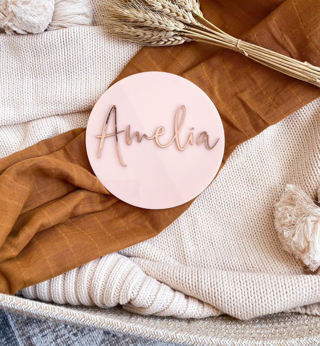 Acrylic Baby Name Plaque