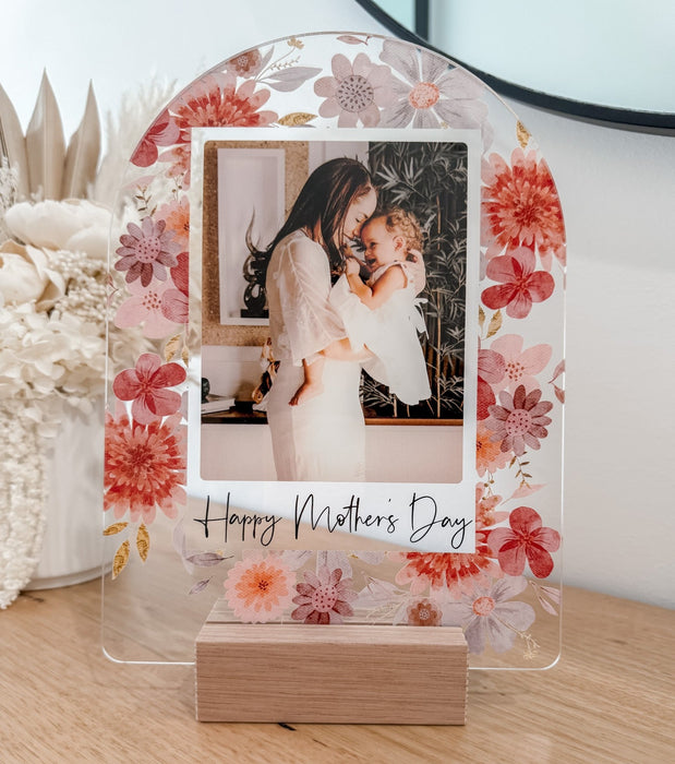 floral happy mothers day freestanding plaque