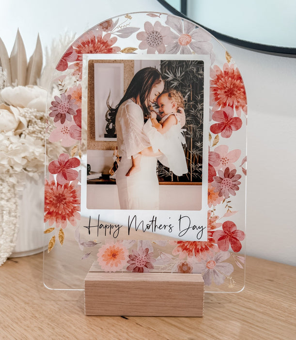 floral happy mothers day freestanding plaque