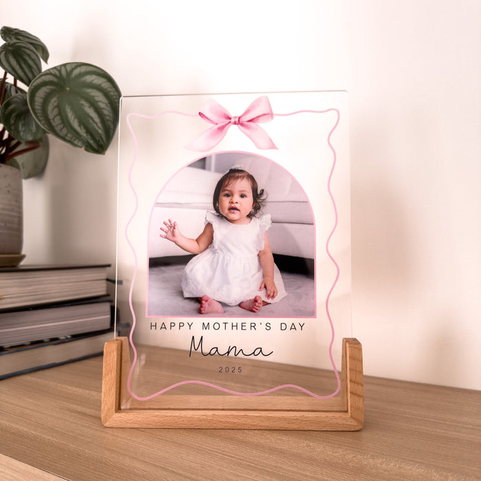 Mother’s Day Personalised Bow Photo Plaque