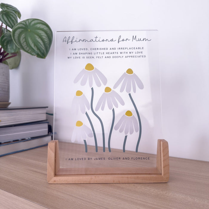 Personalised Affirmations Plaque For Mum's