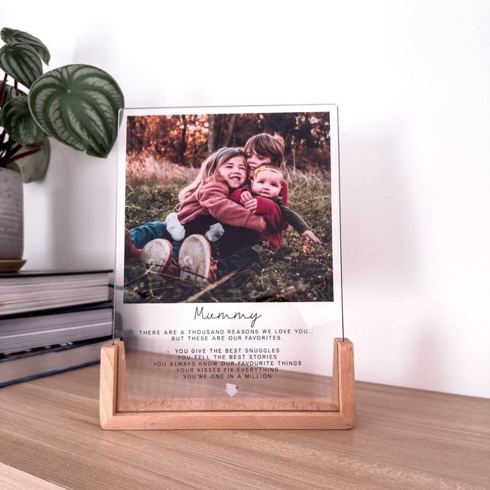 Personalised Reasons We Love You Photo Plaque