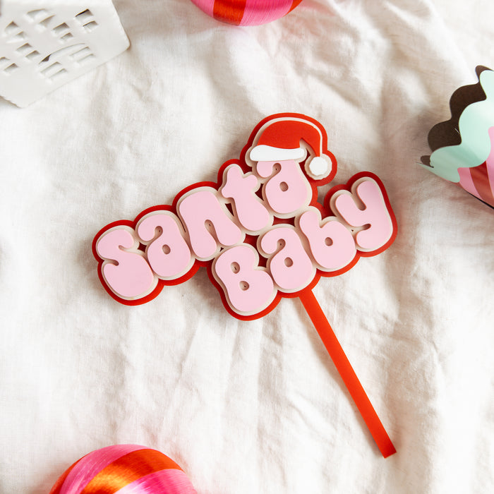 Santa Baby Acrylic Cake Topper