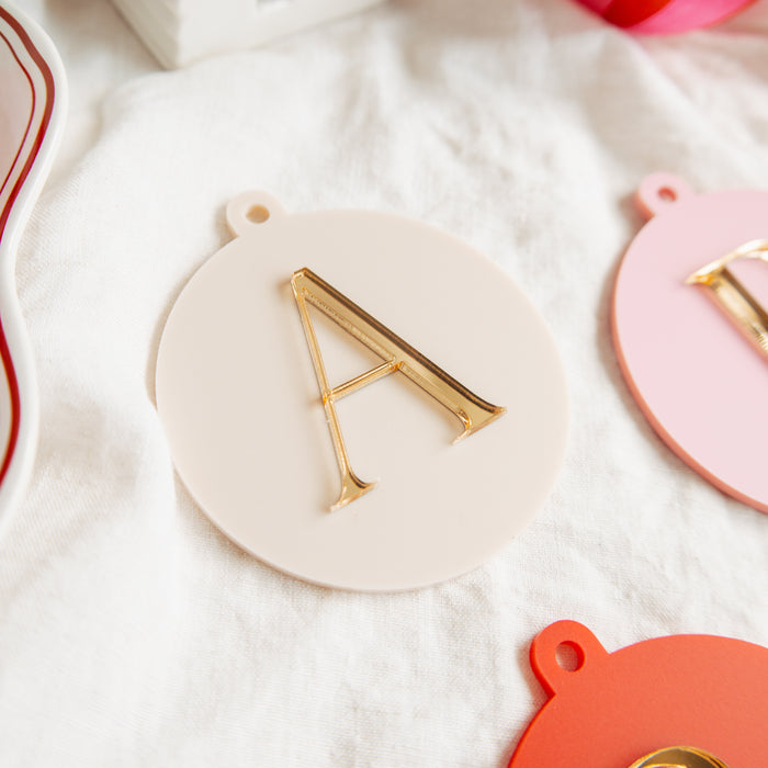 Personalised Acrylic Initial Christmas Bauble