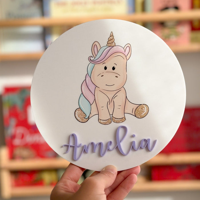 Acrylic Unicorn wall plaque