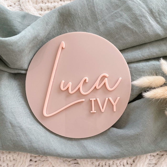 Acrylic Baby Name Plaque