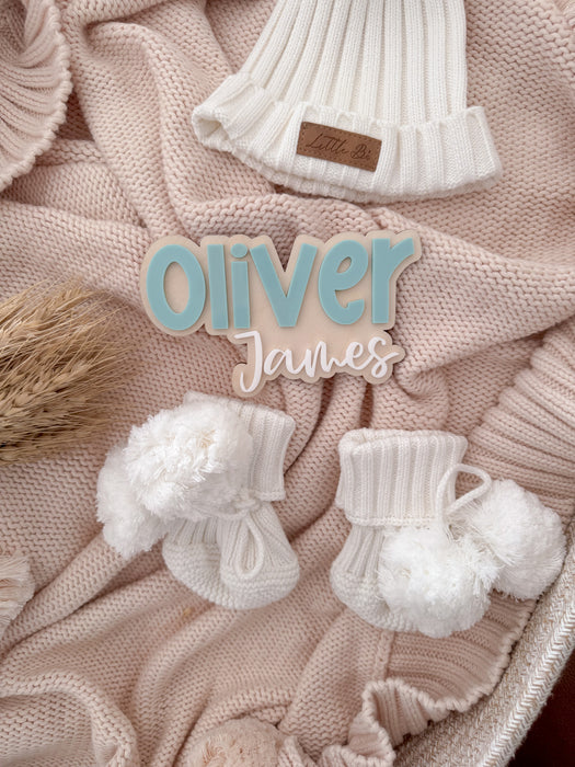 Personalised Birth Announcement Name Plaque