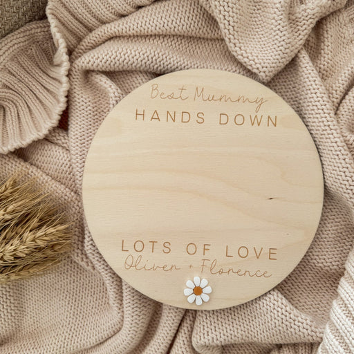 Hands Down Best Mum Personlalised Mothers Day Plaque