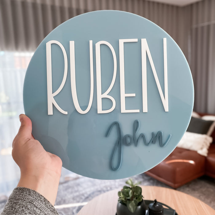 Acrylic Baby Name Plaque