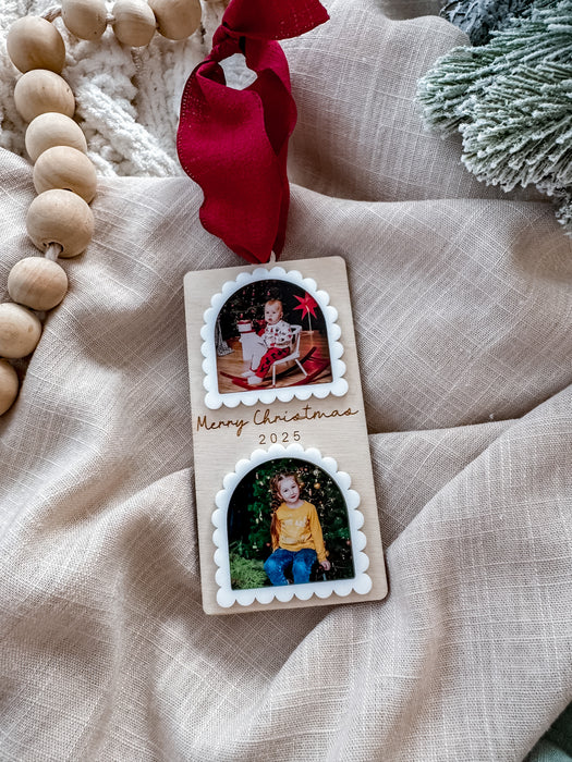 Personalised Wooden Christmas Photo ornament