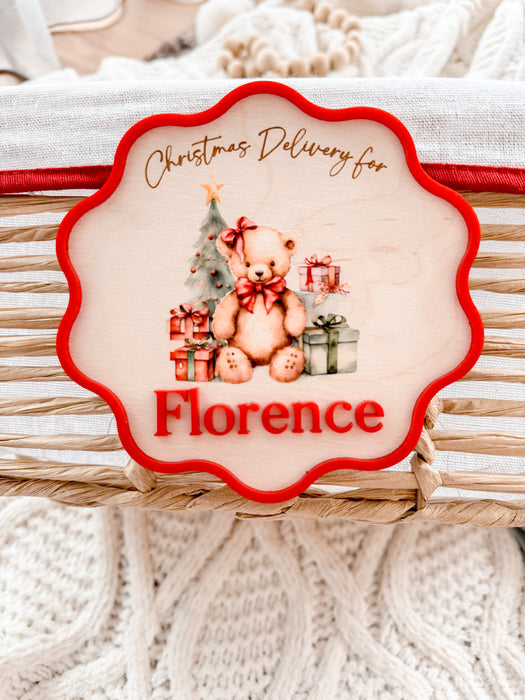 Personalised Christmas Crate "Special Delivery Sign"