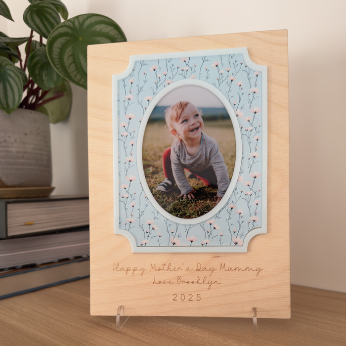 Custom Wooden Photo Frame for Mum