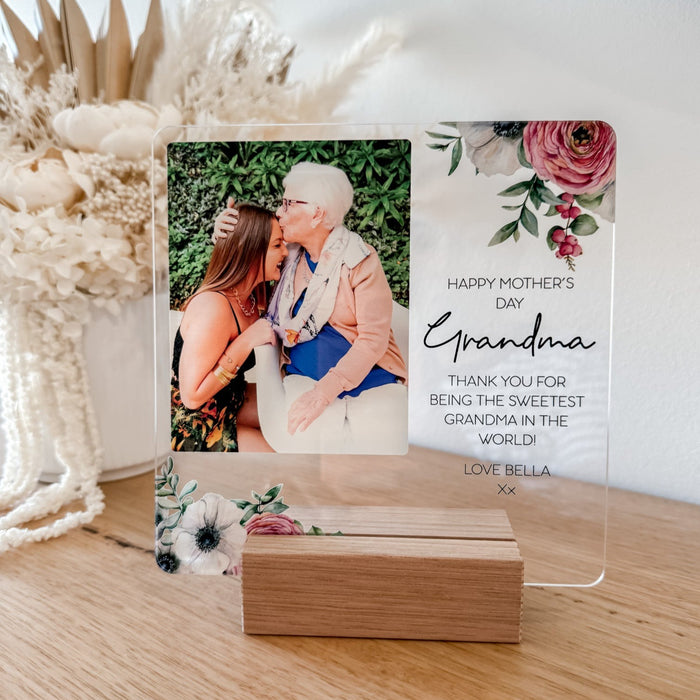 Mother's Day Clear Acrylic Photo Plaque