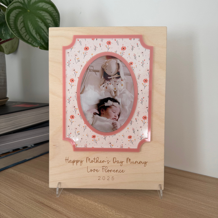 Custom Wooden Photo Frame for Mum