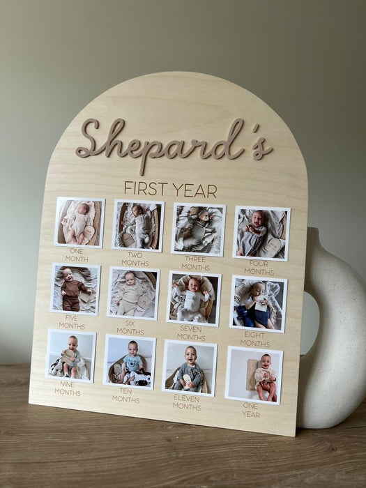 Babies First Year Photo Board