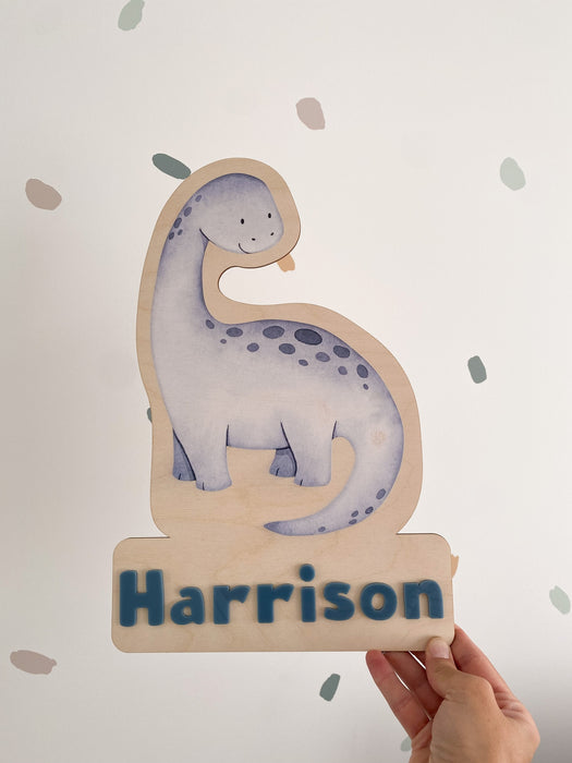 Wooden Dinosaur wall plaque