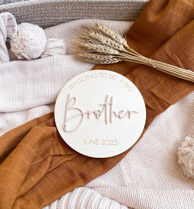 Big Brother Pregnancy Announcement Plaque
