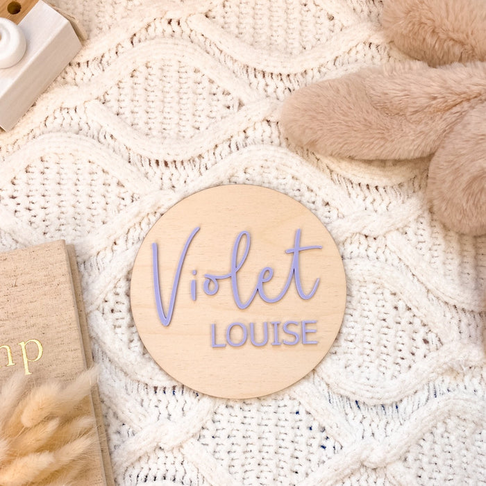 Wooden and Acrylic Name Plaque