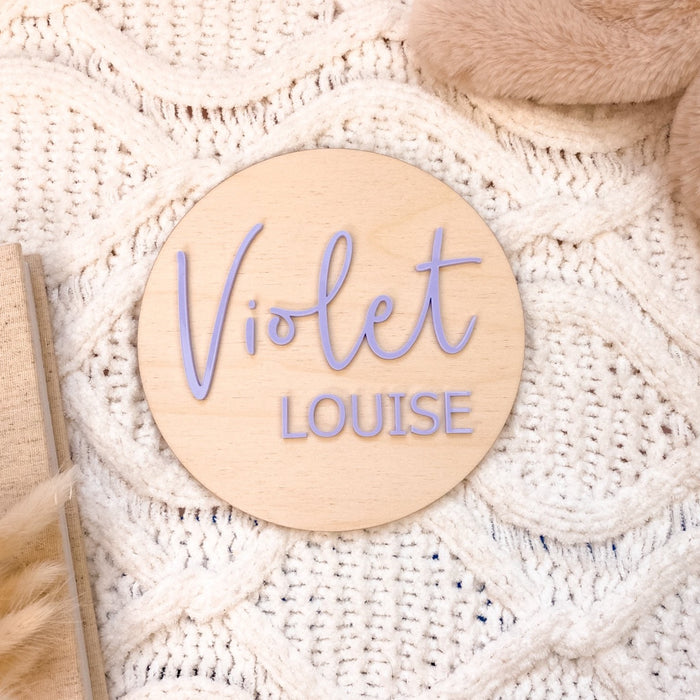 Wooden and Acrylic Name Plaque