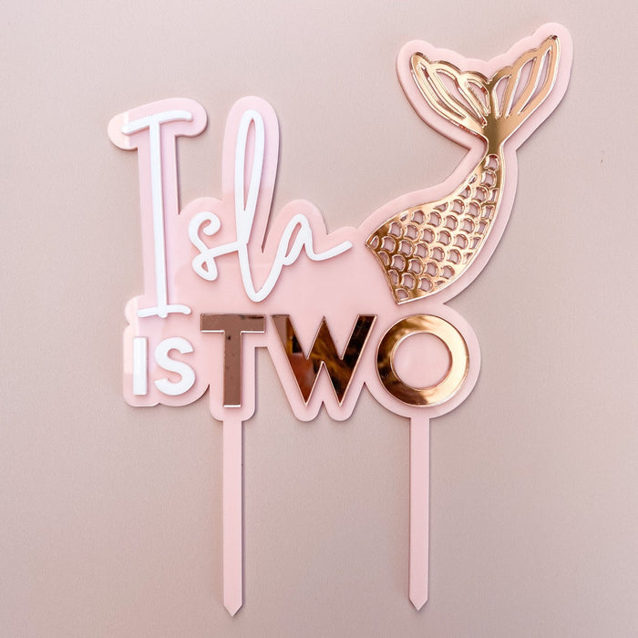 3D Mermaid Birthday Cake Topper