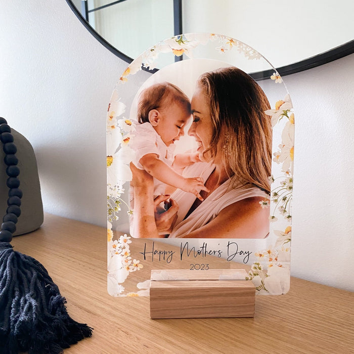 Mother's Day Arch Photo Plaque - Floral