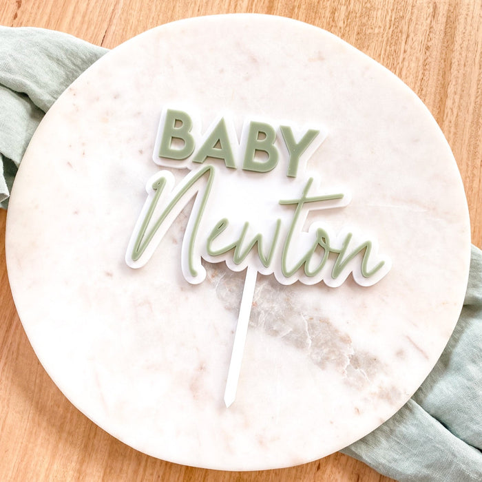 3D Baby Shower Cake Topper