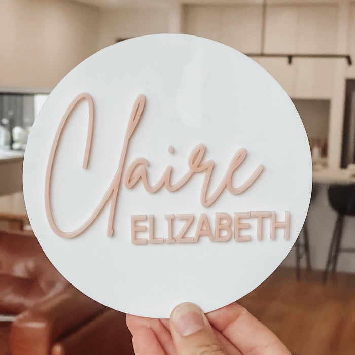 Acrylic Baby Name Plaque