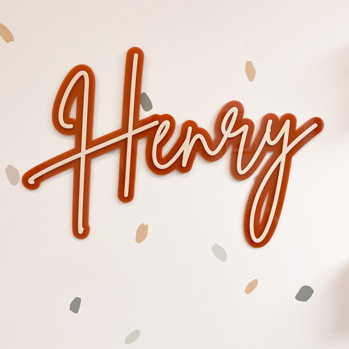 Double Layered Name Plaque