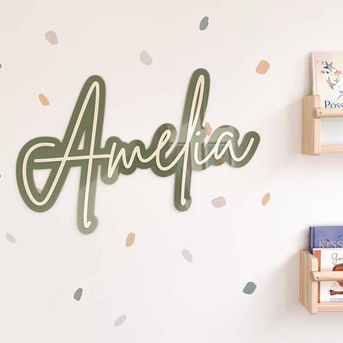 Double Layered Name Plaque