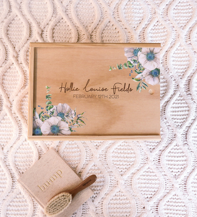 White Floral Keepsake Box