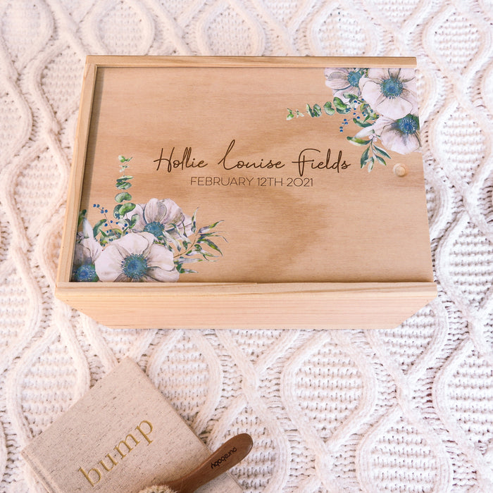 White Floral Keepsake Box