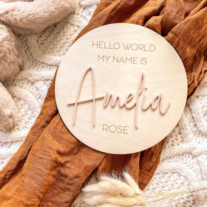 Personalised Birth Announcement Plaque