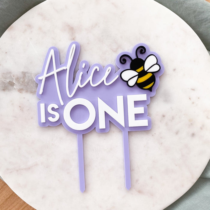 3D Bee Birthday Cake Topper