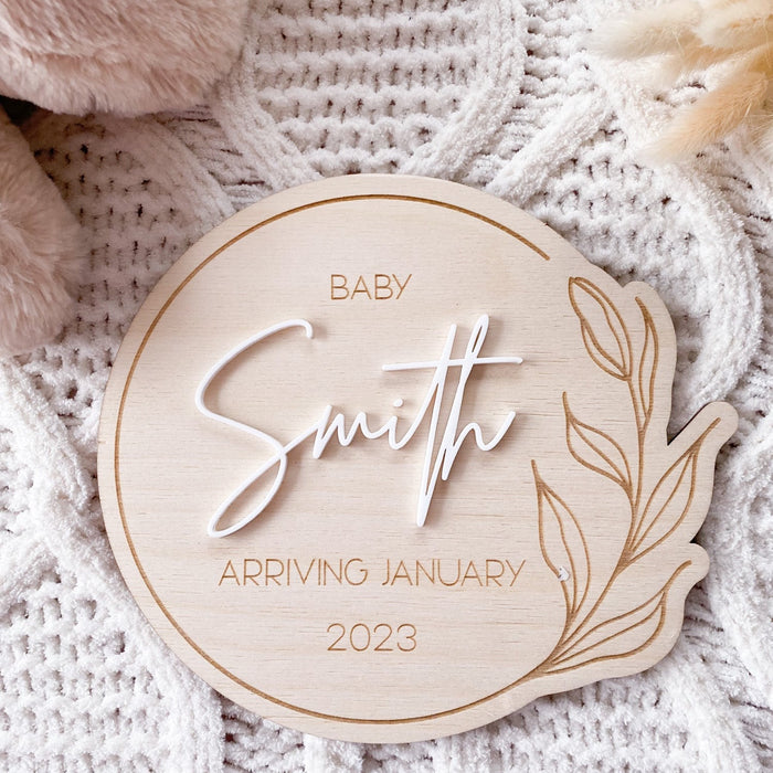 Pregnancy Announcement Plaque