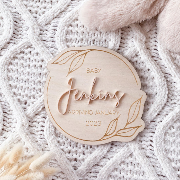Pregnancy Announcement Plaque
