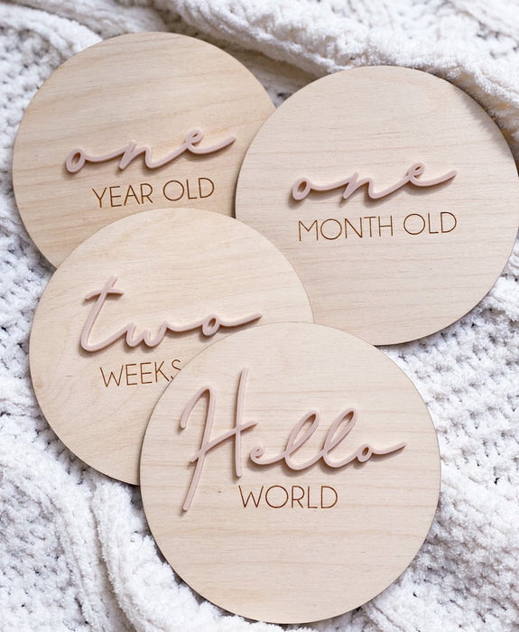 WOODEN MILESTONE CARDS - Elkwood Designs