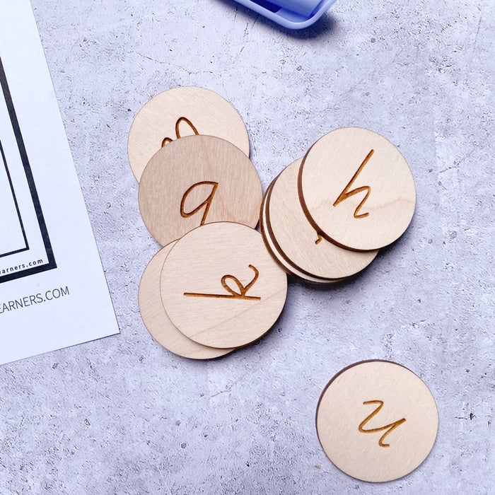 Wooden Lower Case Alphabet Tiles