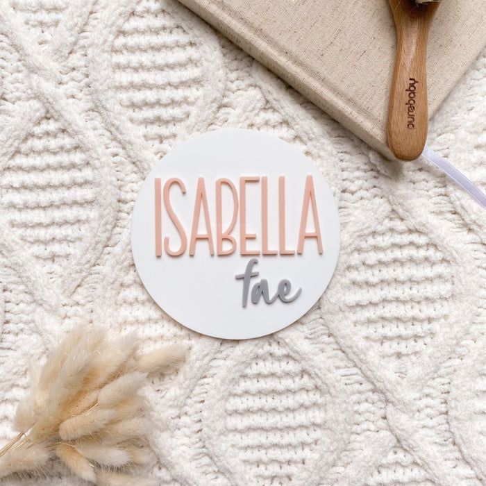 Acrylic Baby Name Plaque