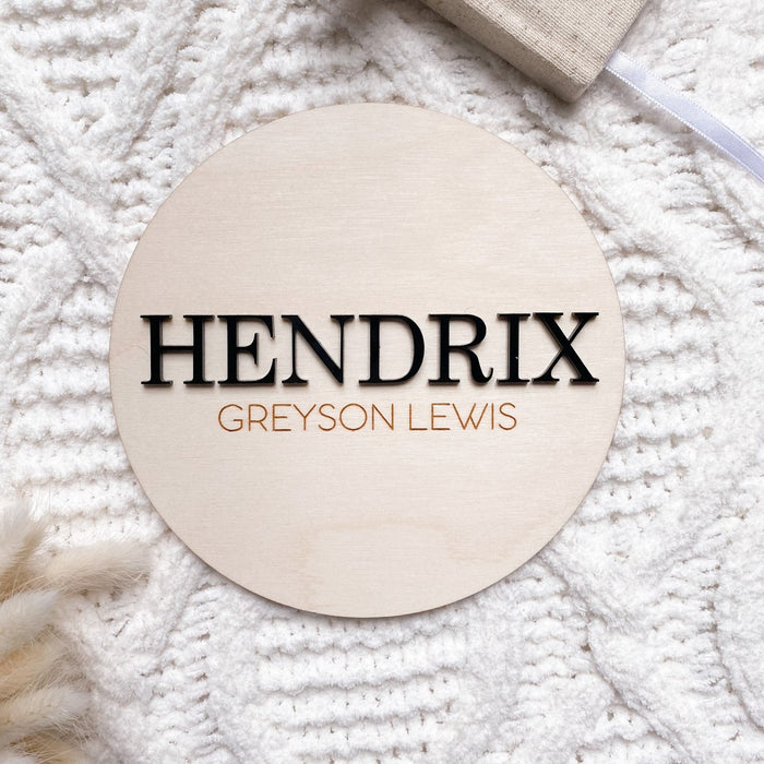 Wooden and Acrylic Name Plaque