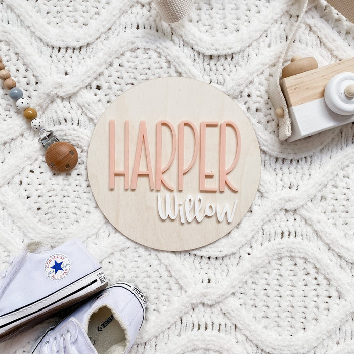Wooden and Acrylic Name Plaque