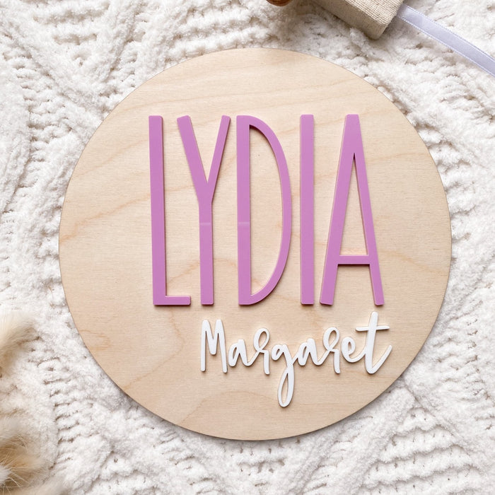 Wooden and Acrylic Name Plaque