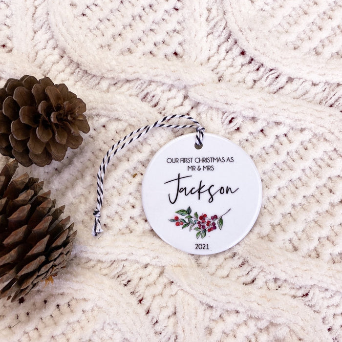 First Christmas as Husband and Wife Decoration