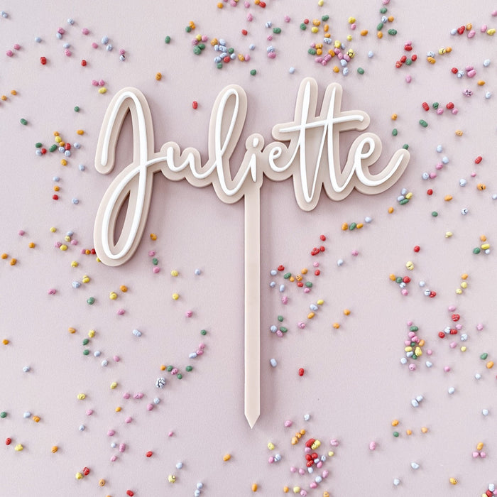 3D Name Birthday Cake Topper