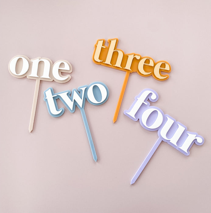 3D Age Birthday Cake Topper