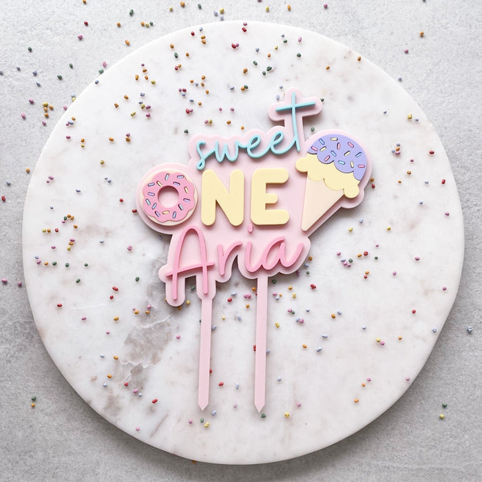 Sweet One and Two Sweet Birthday Cake Topper