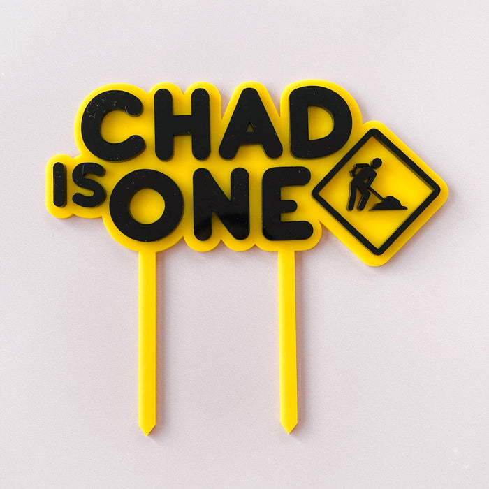 3D Construction Birthday Cake Topper