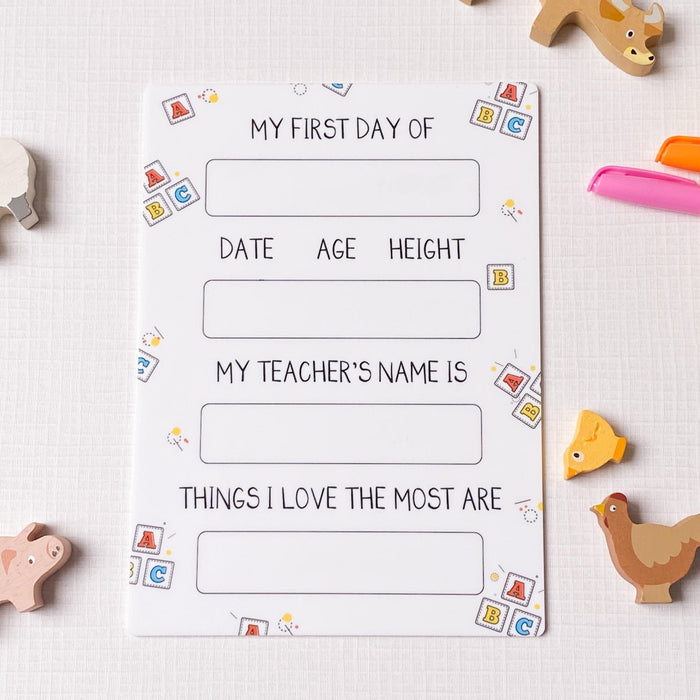 My First Day Of School Sign