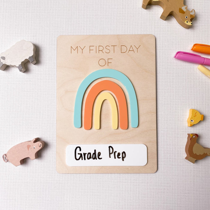 Rainbow My First Day Of School Sign