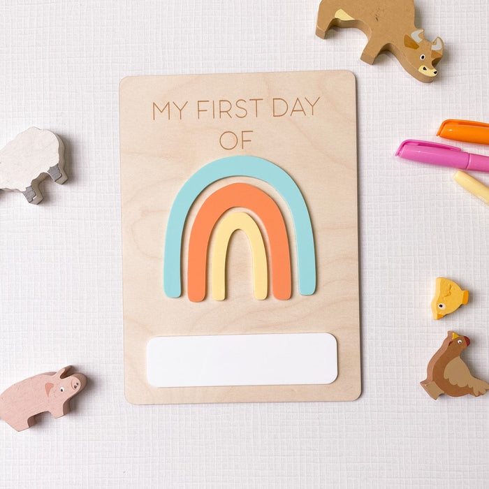 Rainbow My First Day Of School Sign